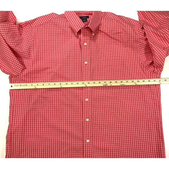 Brooks Brothers‎ Button Shirt Mens XL Long Sleeve Gingham Plaid Cotton - Picture 5 of 7